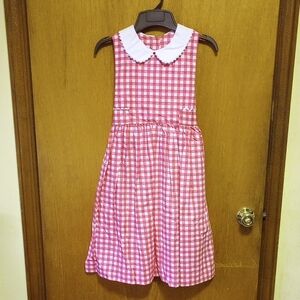 Samara Large Sleeveless Gingham Cotton & Polyester Summer Dress w/ Collar